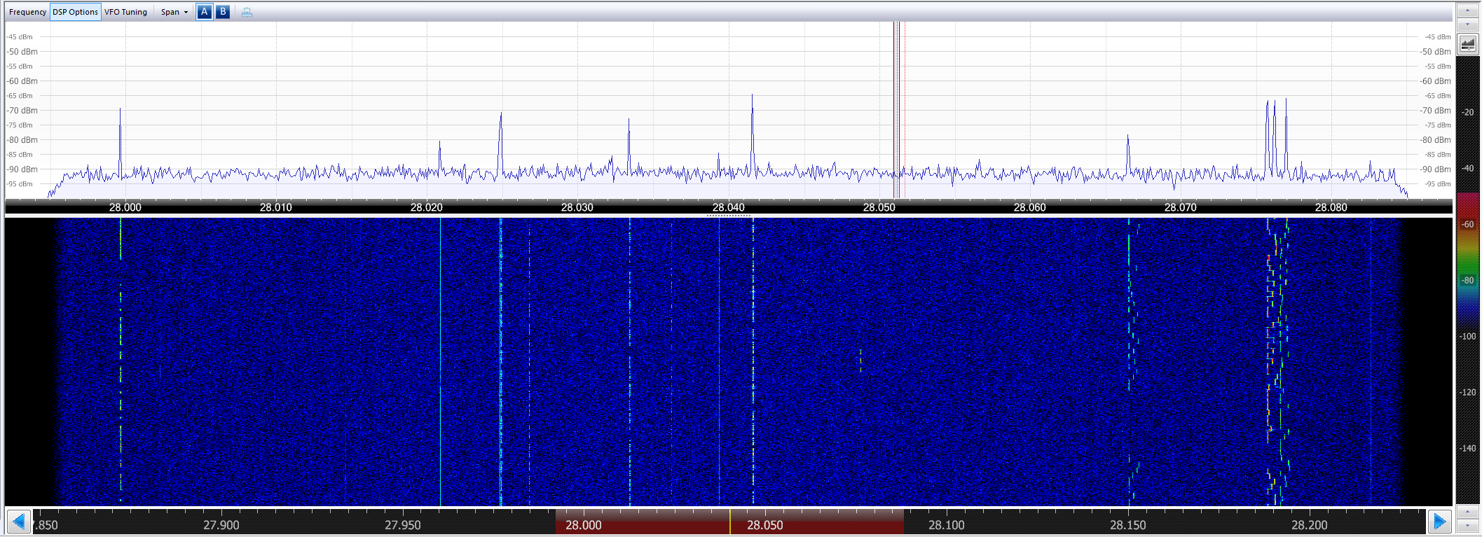 SK6OSO 23cm EME spectrum July 14, 2013